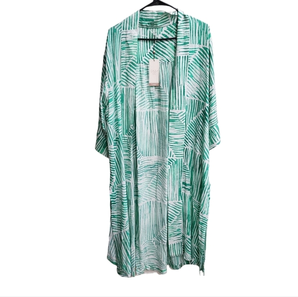 CALIA cover up dress Resort Wear Palm Print - Picture 1 of 7